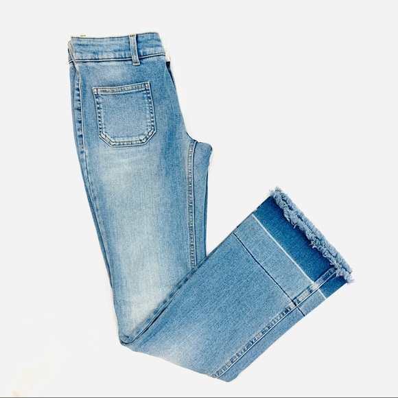 Stella McCartney Denim - STELLA MCCARTNEY 70s Flare Jeans With Patch Pockets - Blue